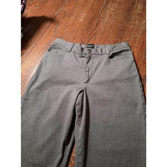 Riders Women’s Size 12 Gray Stretch Pants Trousers Pockets Belt Loops - Picture 2 of 4